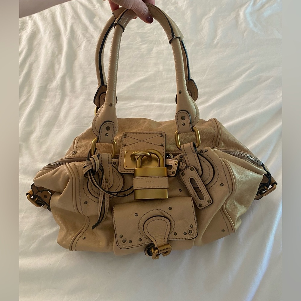 Vintage Chloe Paddington Handbag Tan lock and Key